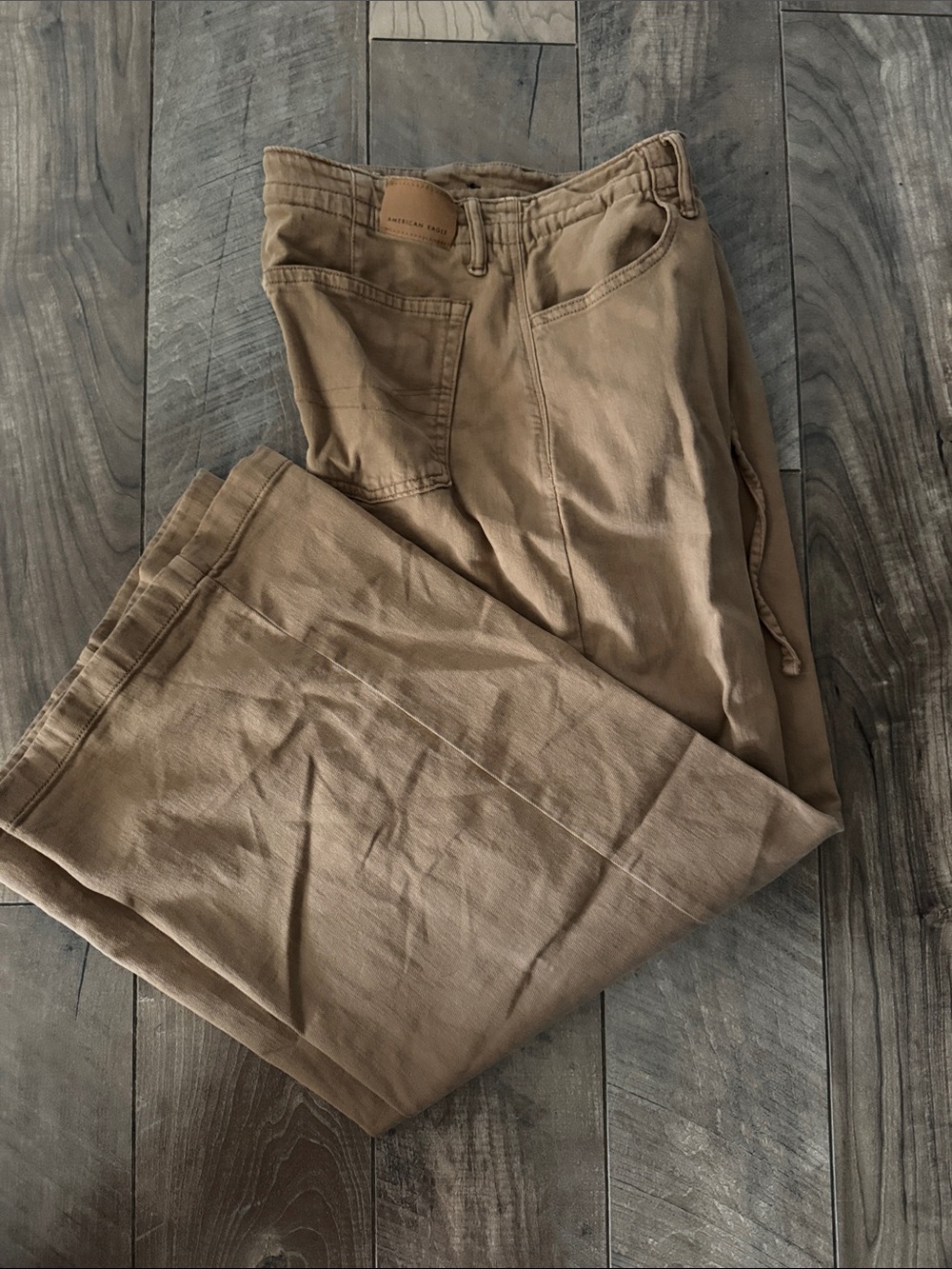 American Eagle Outfitters Wide Leg Pants in Light Brown